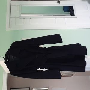 Escada Elements Navy Wool Coat